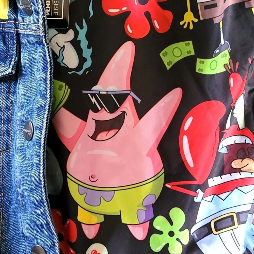 Members Only SpongeBob Reversible Denim Trucker Jacket
